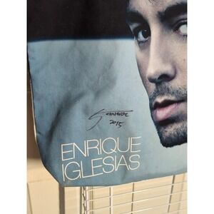 Enrique Iglesias Signed 2015 Tour Large Canvas Reusable Tote Bag